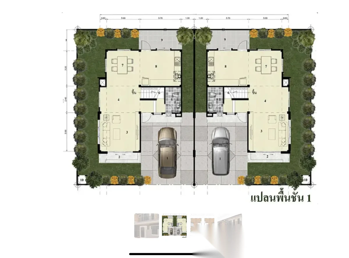 3 Bedroom House for rent at Phanason Grande Ville complex · Si Sunthon · Garden View — photo 7