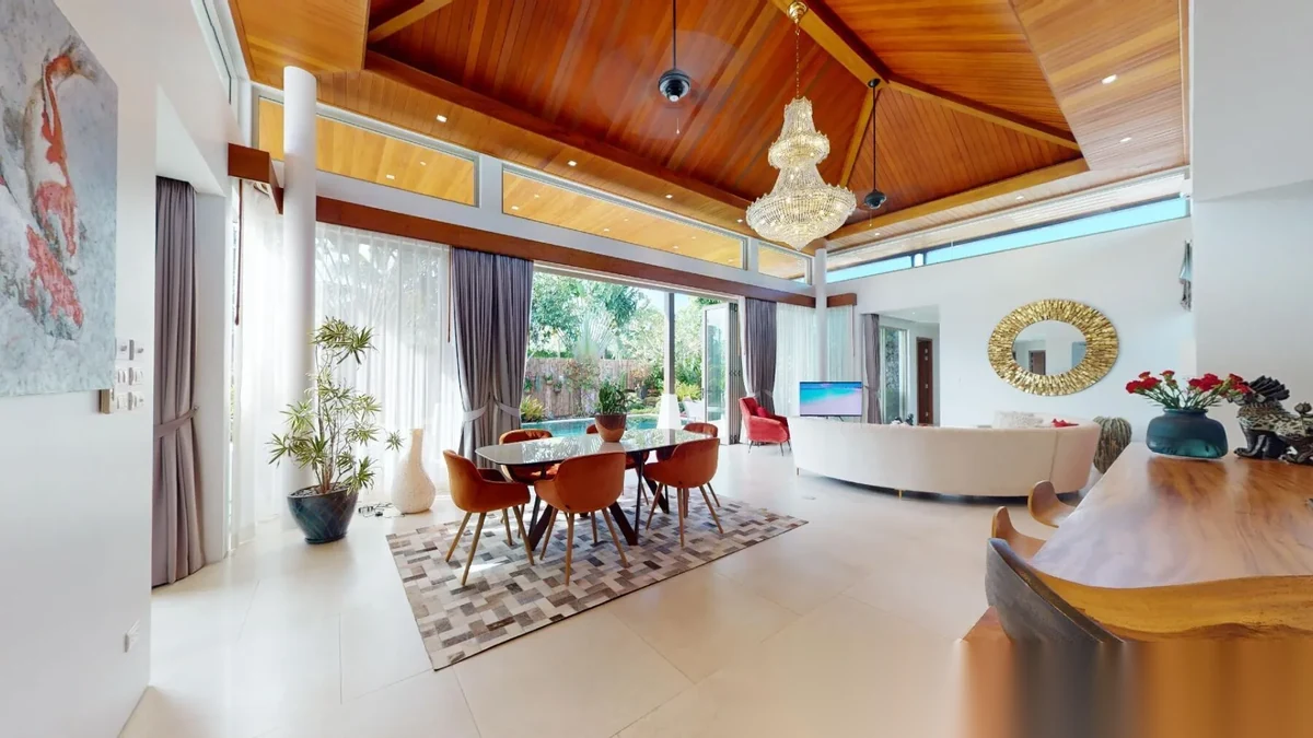 Вилла 3BR в комплексе Botanica The Residence (Phase 4) · Теп Красаттри · Вид на бассейн — фото 3