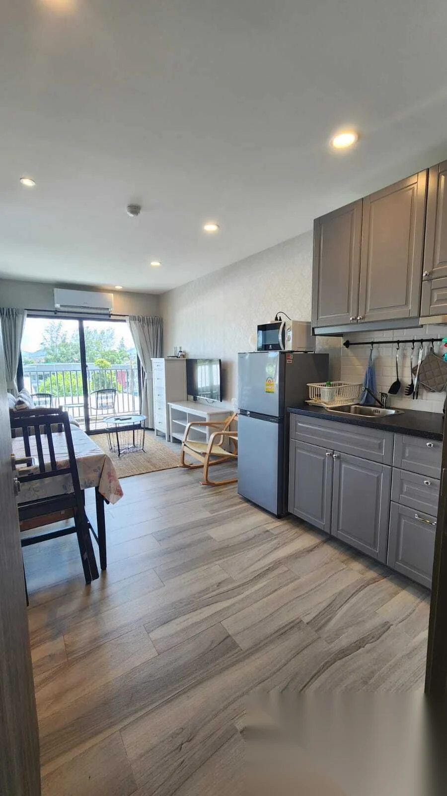 Studio Apartment for rent at The Title Residencies complex · Sakhu · Pool View — photo 3