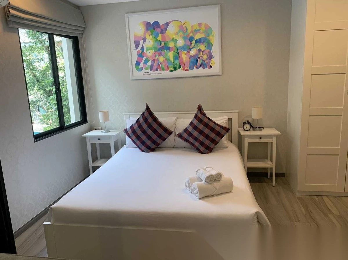 Studio Apartment for rent at The Title Residencies complex · Sakhu · Pool View