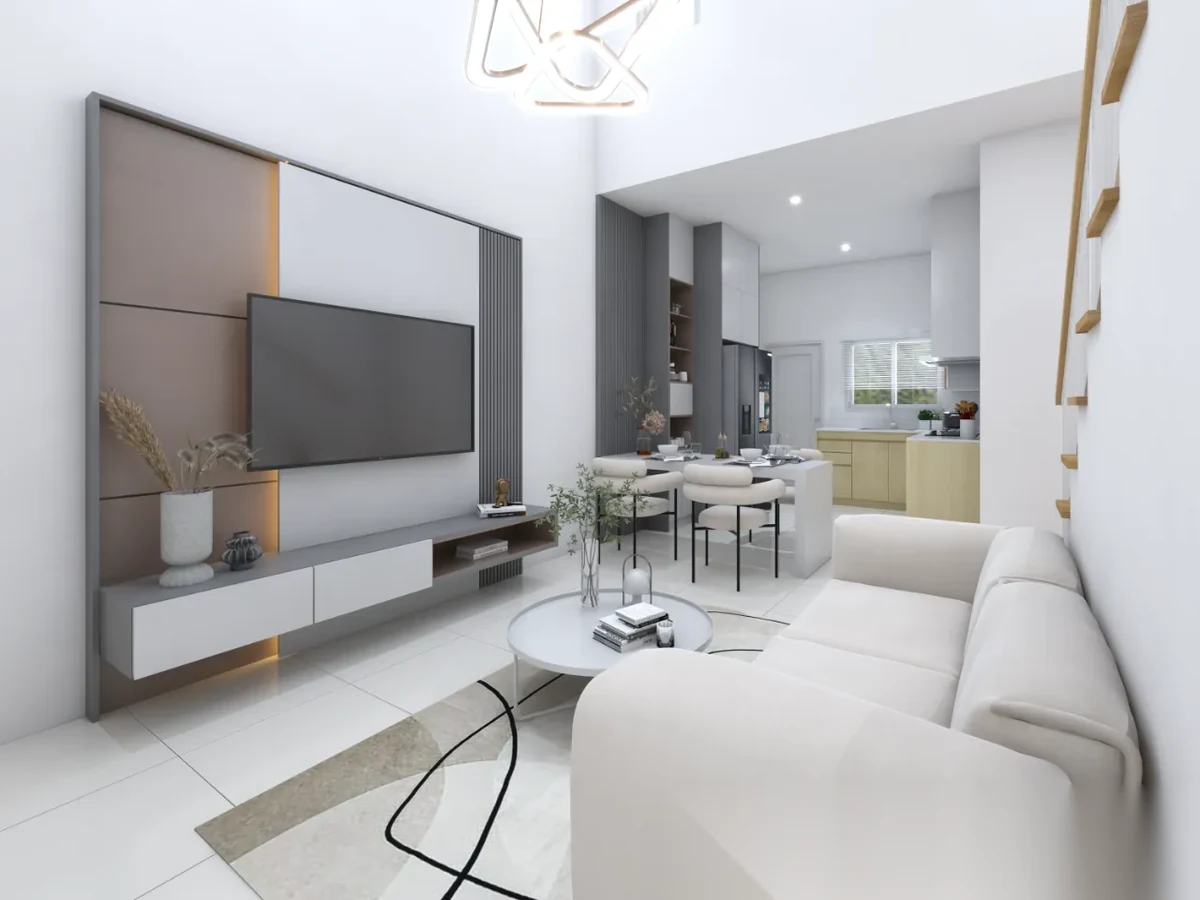 2 Bedroom Townhouse for rent at Modern Life Si Sunthon complex · Si Sunthon · Garden View — photo 2