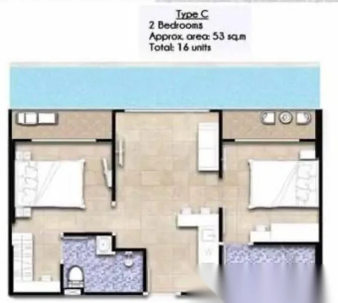 2 Bedroom Apartment for sale at Mai Khao Beach Condotel complex · Mai Khao · Pool View — photo 6