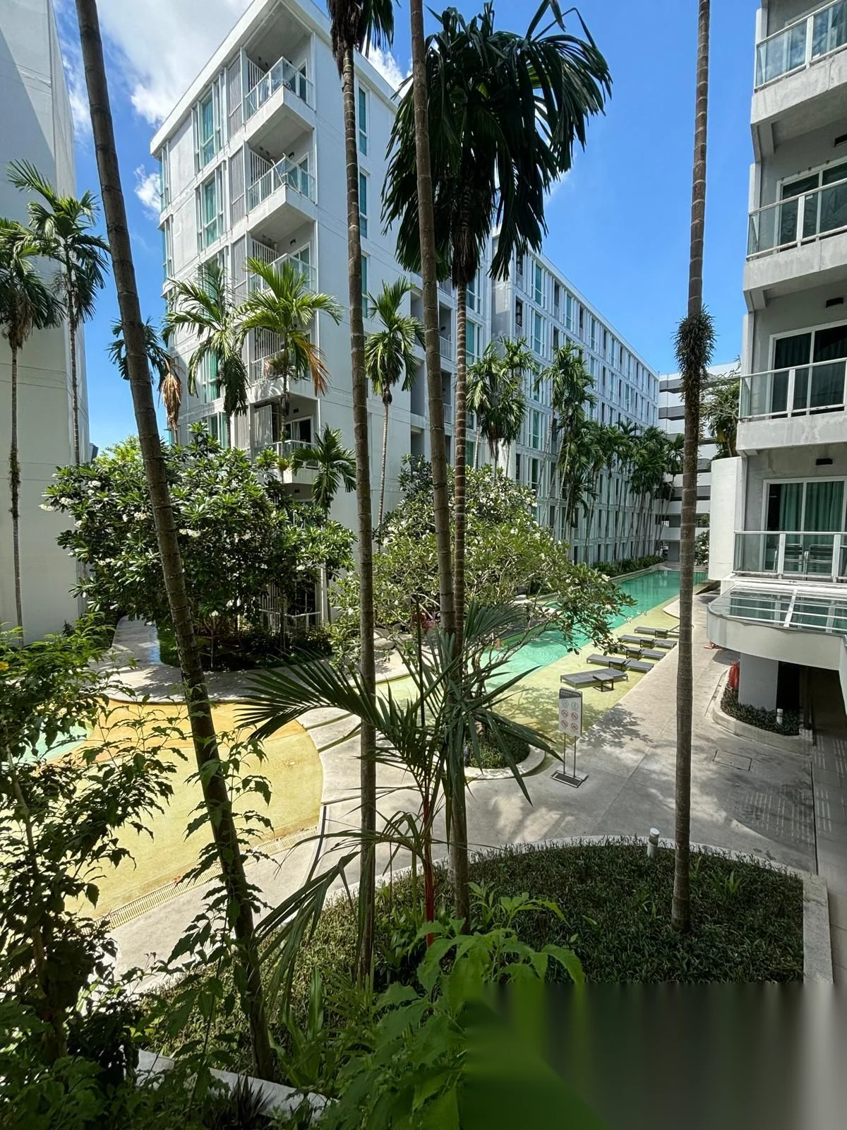 Апартаменты 1BR в ЖК The Base Downtown · Вичит · Вид на бассейн — фото 6