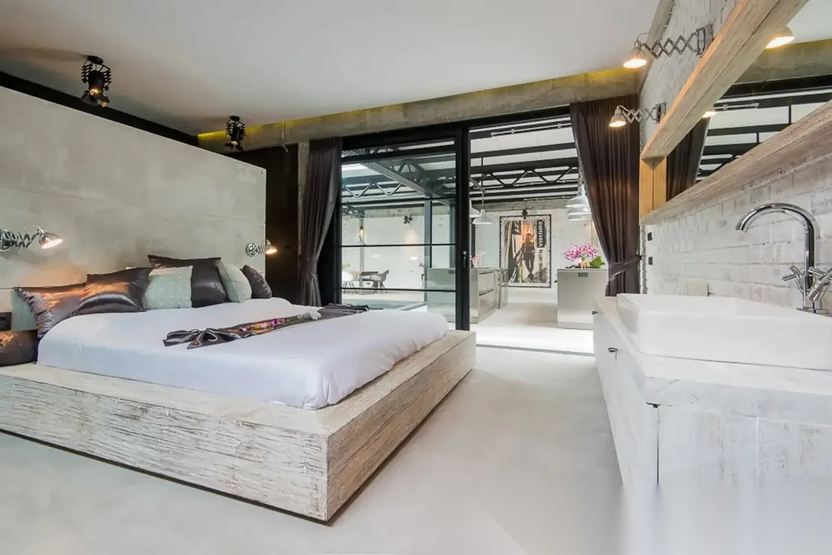 2 Bedroom Villa for rent at Wohnfabrik Phuket Loft Villa complex · Thep Krasattri · Pool View — photo 5