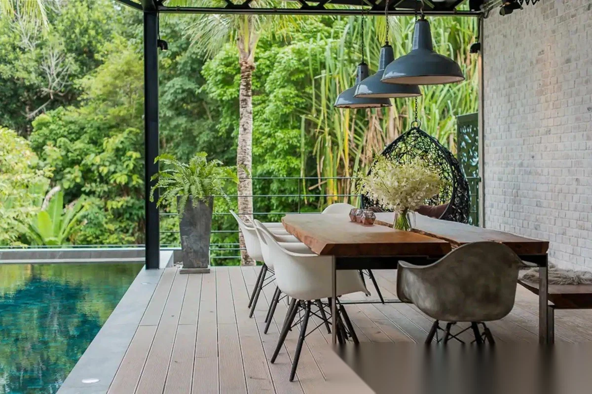 2 Bedroom Villa for rent at Wohnfabrik Phuket Loft Villa complex · Thep Krasattri · Pool View — photo 6