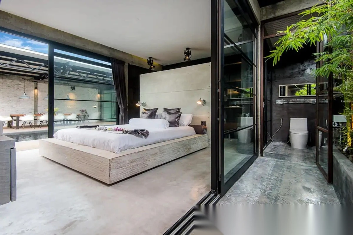 2 Bedroom Villa for rent at Wohnfabrik Phuket Loft Villa complex · Thep Krasattri · Pool View — photo 7