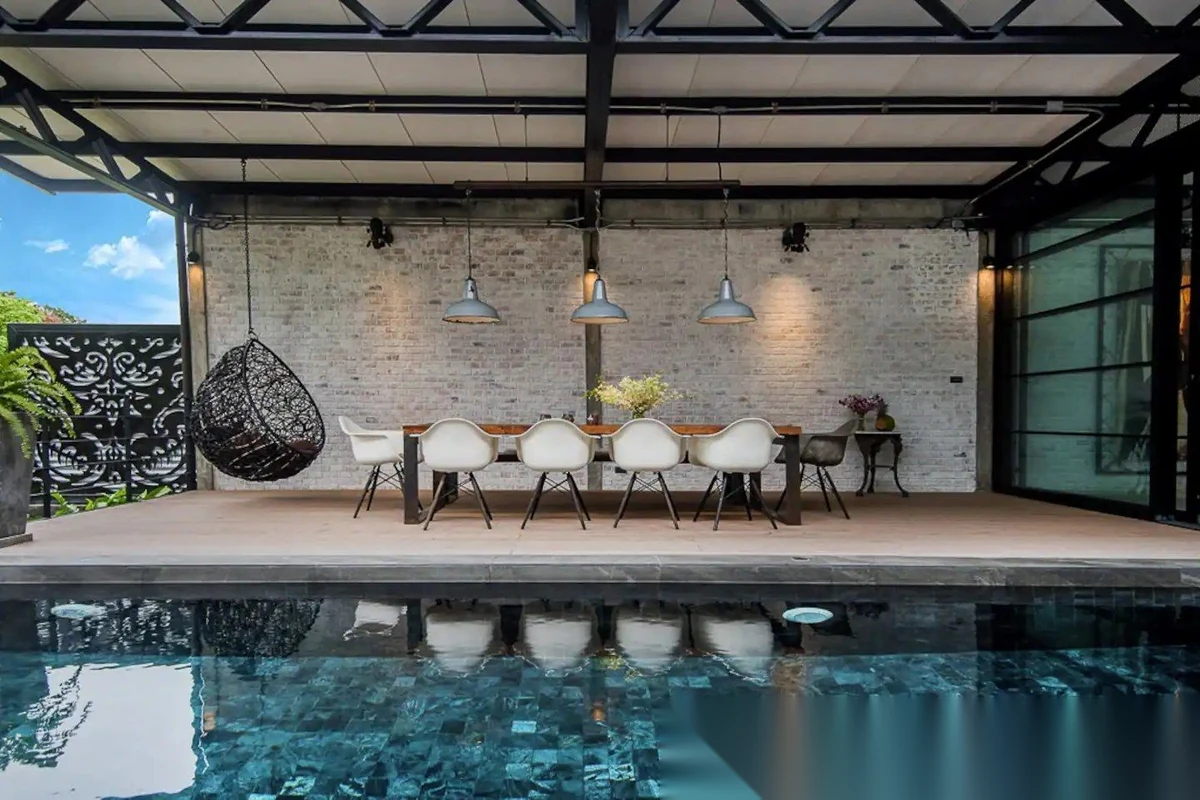 2 Bedroom Villa for rent at Wohnfabrik Phuket Loft Villa complex · Thep Krasattri · Pool View — photo 10