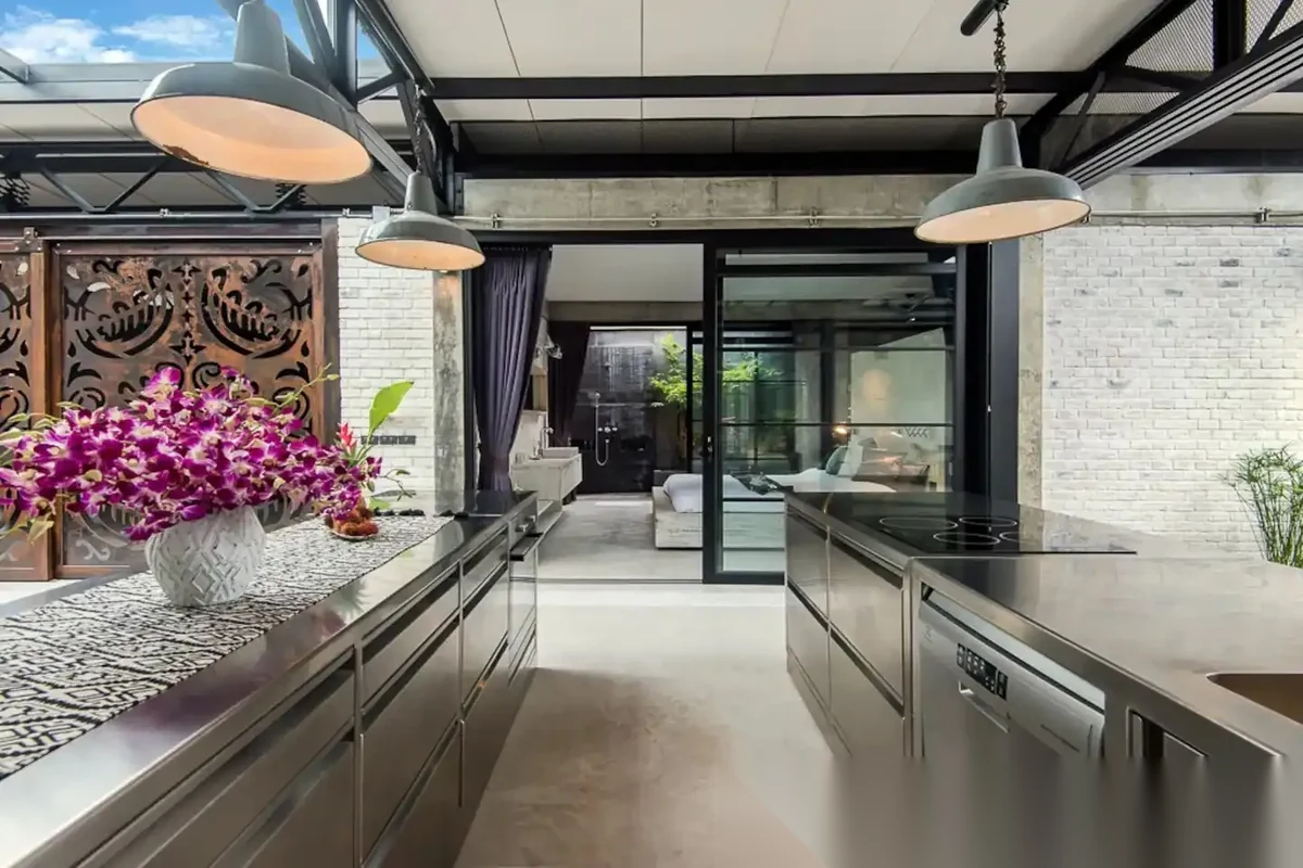 2 Bedroom Villa for rent at Wohnfabrik Phuket Loft Villa complex · Thep Krasattri · Pool View — photo 12