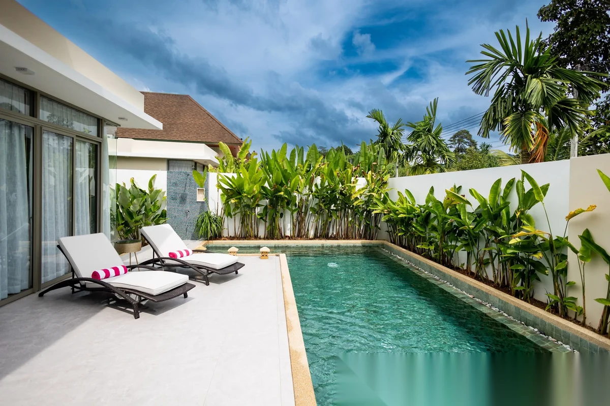 3 Bedroom House for rent at Khanaen Pool Villa complex · Thep Krasattri · Pool View — photo 8