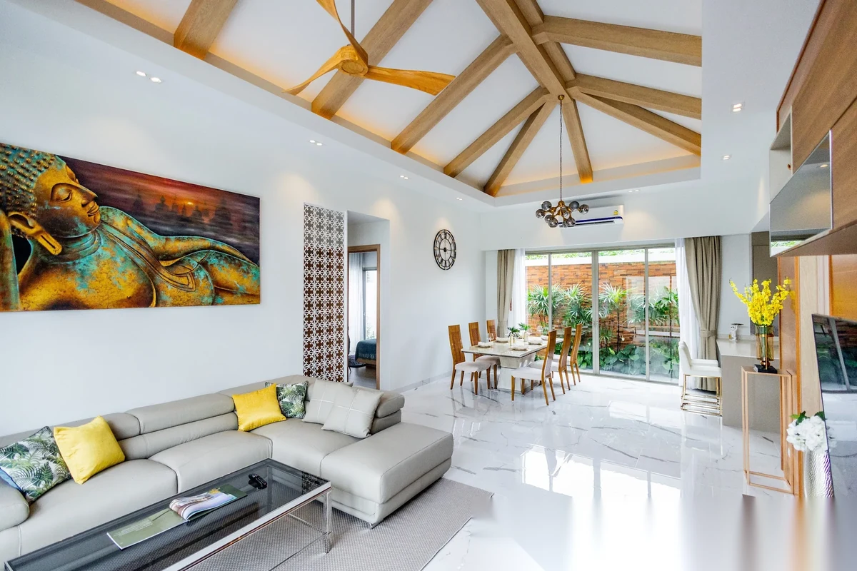 3 Bedroom House for rent at Khanaen Pool Villa complex · Thep Krasattri · Pool View — photo 11