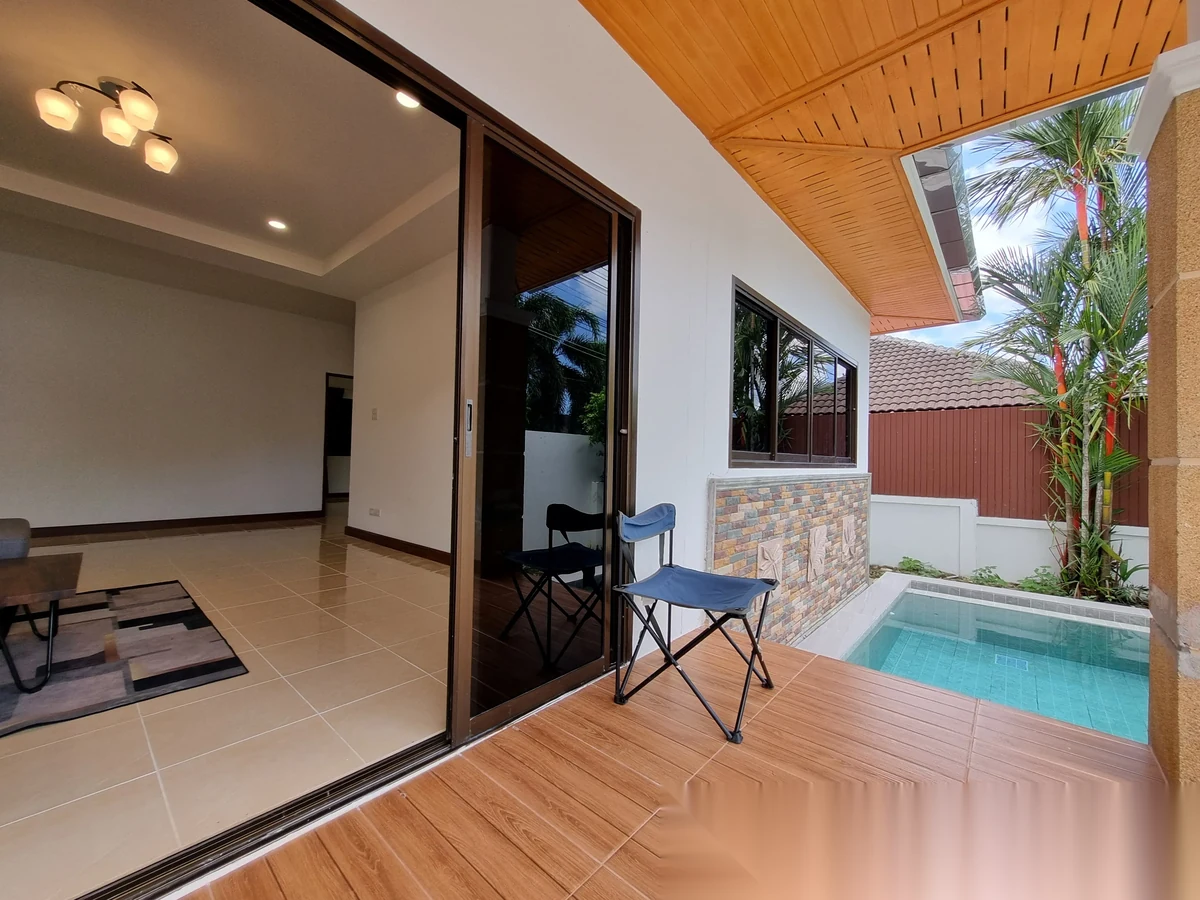 3 Bedroom Villa for rent at Baan Suan Neramit 5 complex · Si Sunthon · Pool View — photo 4
