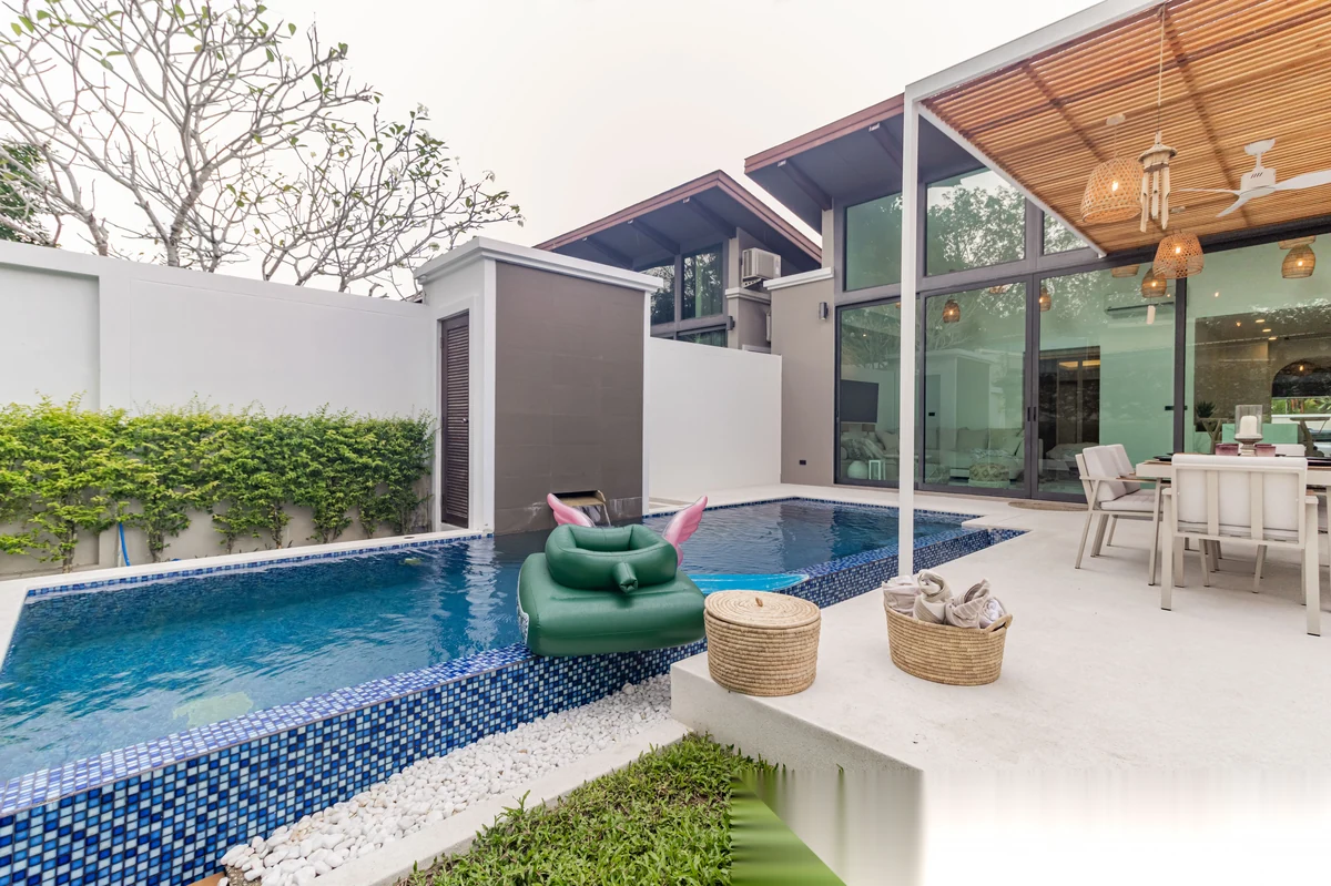 2 Bedroom Villa for sale at Baan Wana Pool Villas complex · Si Sunthon · Pool View — photo 3