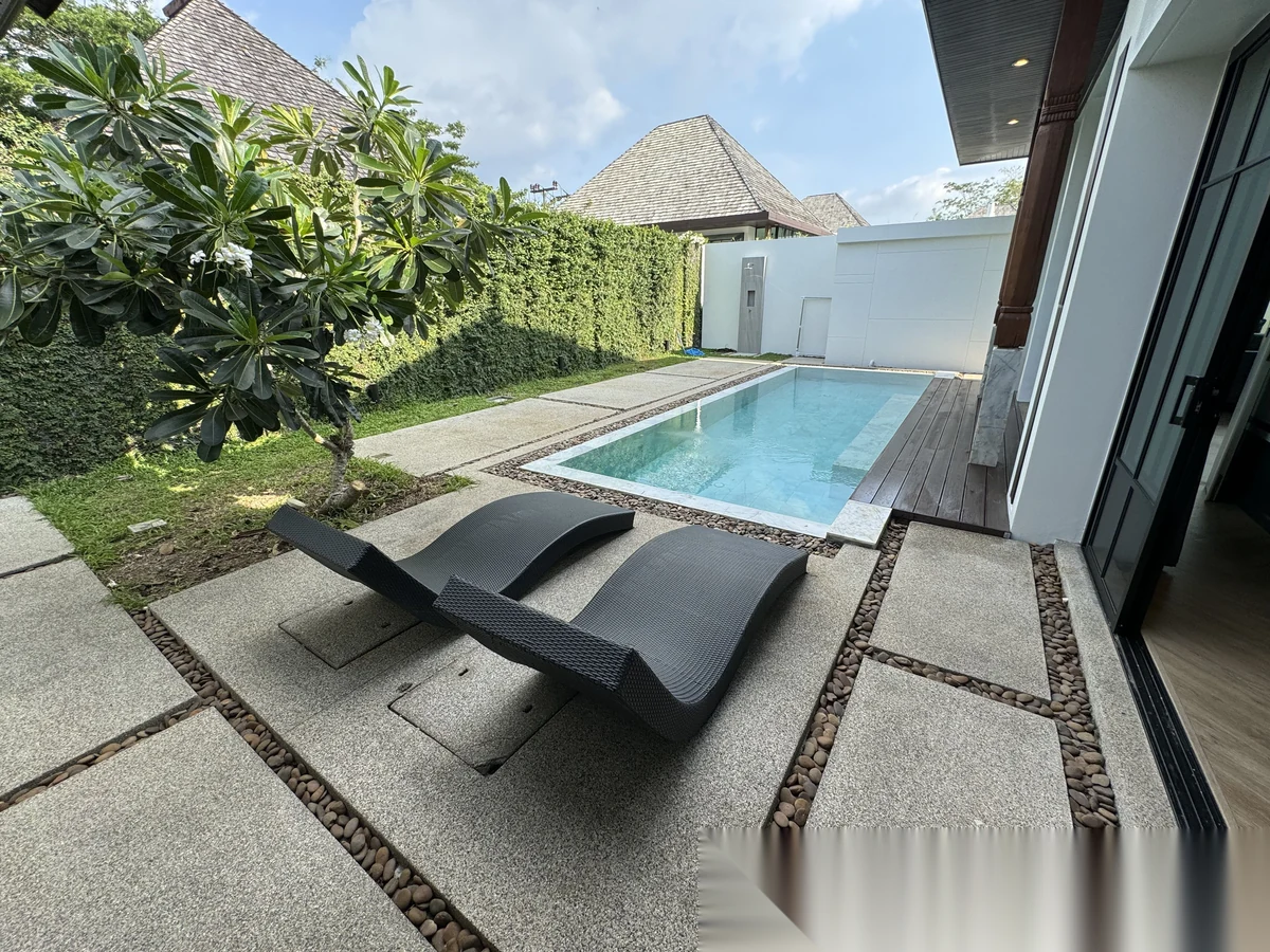 3 Bedroom Villa for rent at Mono Luxury Villa Pasak complex · Si Sunthon · Pool View — photo 12