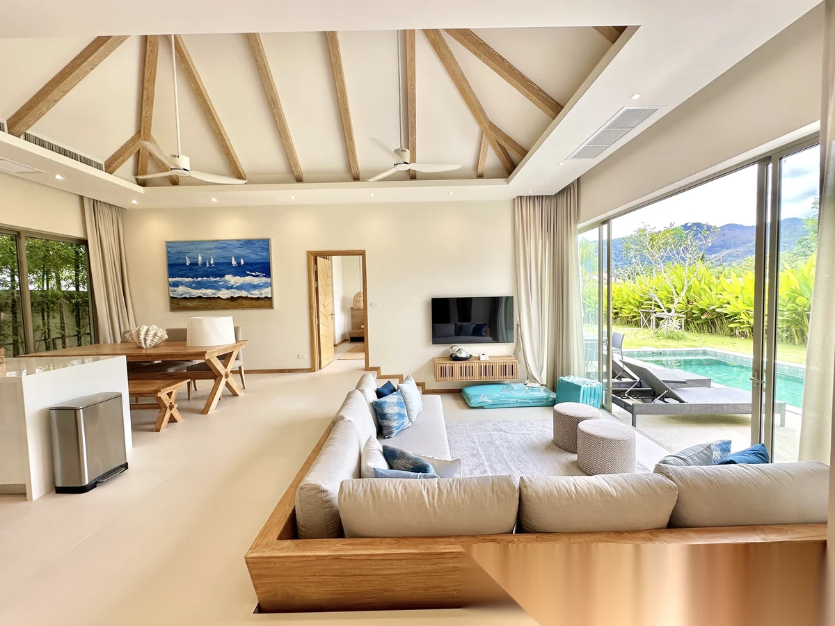3 Bedroom Villa for rent at Trichada Azure complex · Si Sunthon · Pool View — photo 3