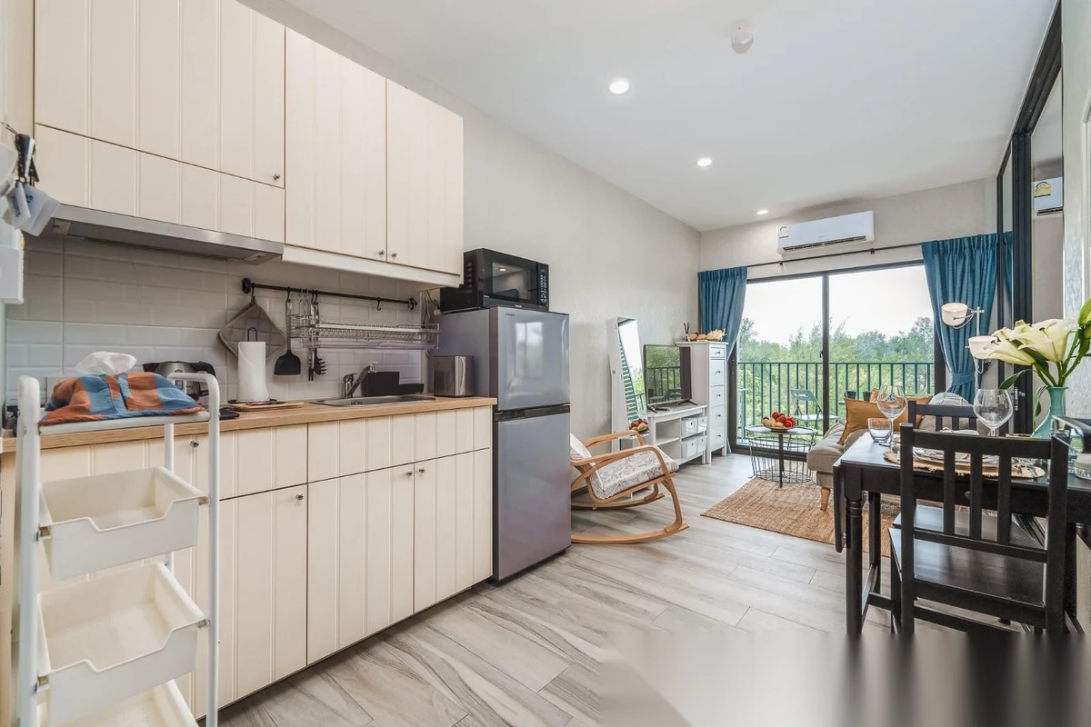 Studio Apartment for rent at The Title Residencies complex · Sakhu · Sea View — photo 5