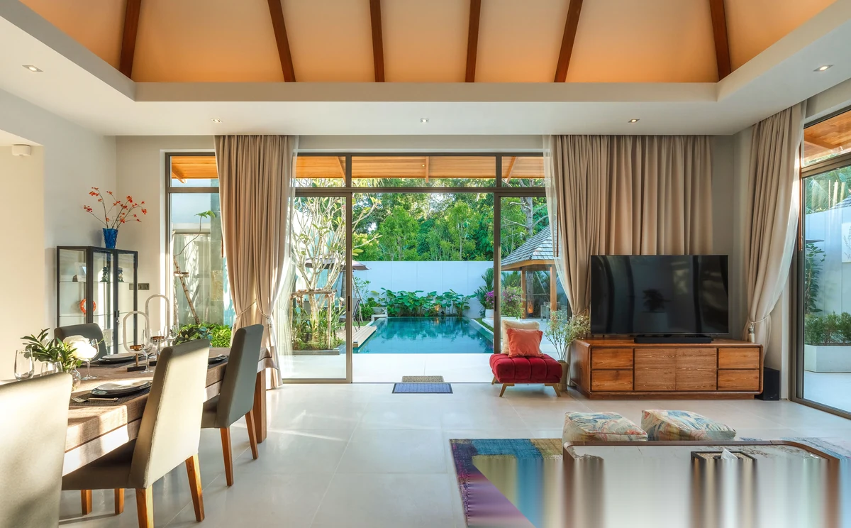 2 Bedroom Villa for rent at Anchan Flora complex · Thep Krasattri · Pool View — photo 9