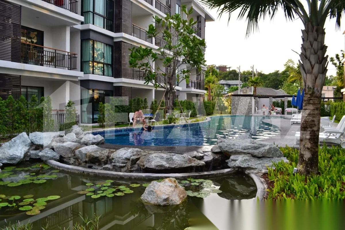 Апартаменты 1BR в ЖК The Title Rawai Phase 1-2 · Раваи · Вид в сад — фото 24