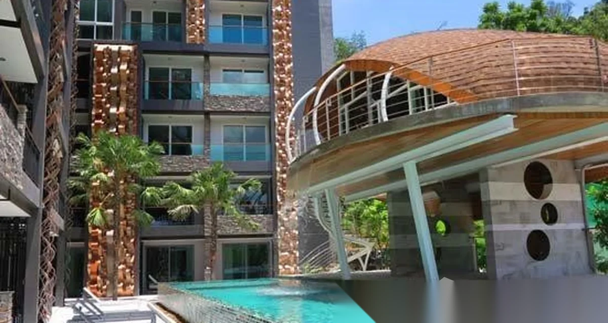 Апартаменты студия в ЖК The Emerald Terrace · Патонг · Вид на бассейн — фото 2