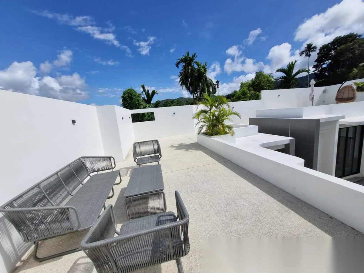 Вилла 3BR в комплексе Tropicana Villa Phuket · Си Сунтон · Вид на бассейн — фото 3