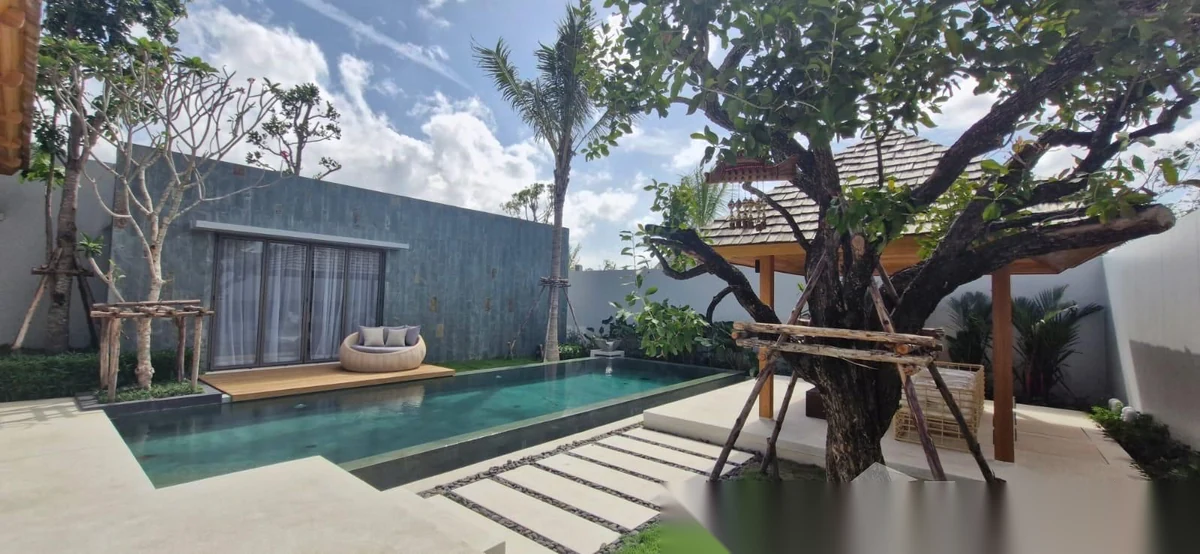 3 Bedroom Villa for rent at Anchan Flora complex · Thep Krasattri · Pool View — photo 4