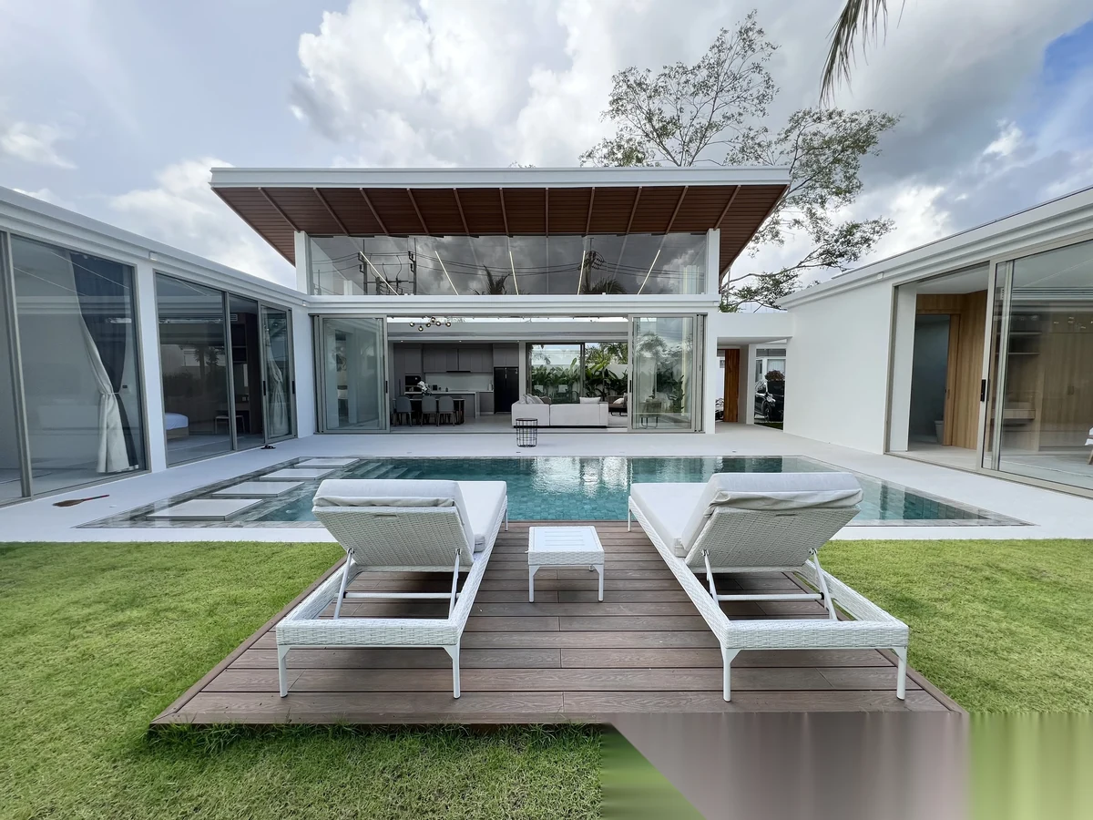 4 Bedroom Villa for rent at Asherah Villas Phuket complex · Thep Krasattri · Pool View — photo 2