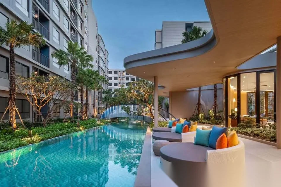 1 Bedroom Apartment for rent at Dcondo Reef Phuket complex · Kathu · Pool View — photo 10