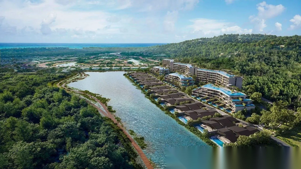2 Bedroom Apartment for sale at Laguna Lakelands - Waterside Residences complex · Choeng Thale · Pool View — photo 7