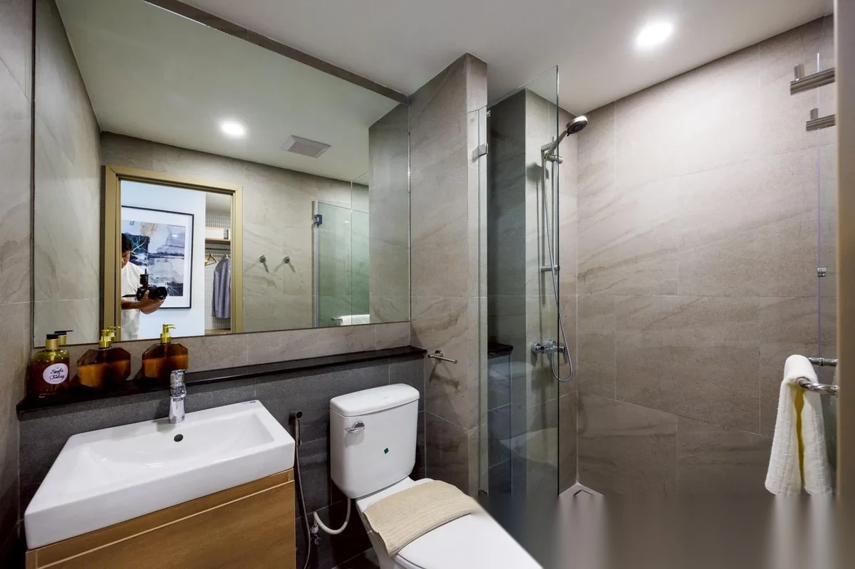 Апартаменты 2BR в ЖК Space Cherngtalay Condominium · Чернг Тале / Bang Tao · Вид в сад — фото 7
