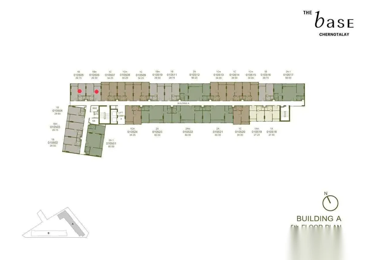 Апартаменты 1BR в ЖК The Base Cherngtalay · Чернг Тале / Bang Tao · Вид в сад — фото 27