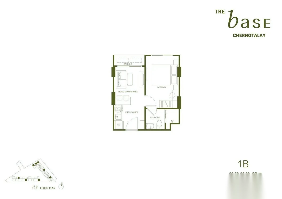 Апартаменты 1BR в ЖК The Base Cherngtalay · Чернг Тале / Bang Tao · Вид в сад — фото 28