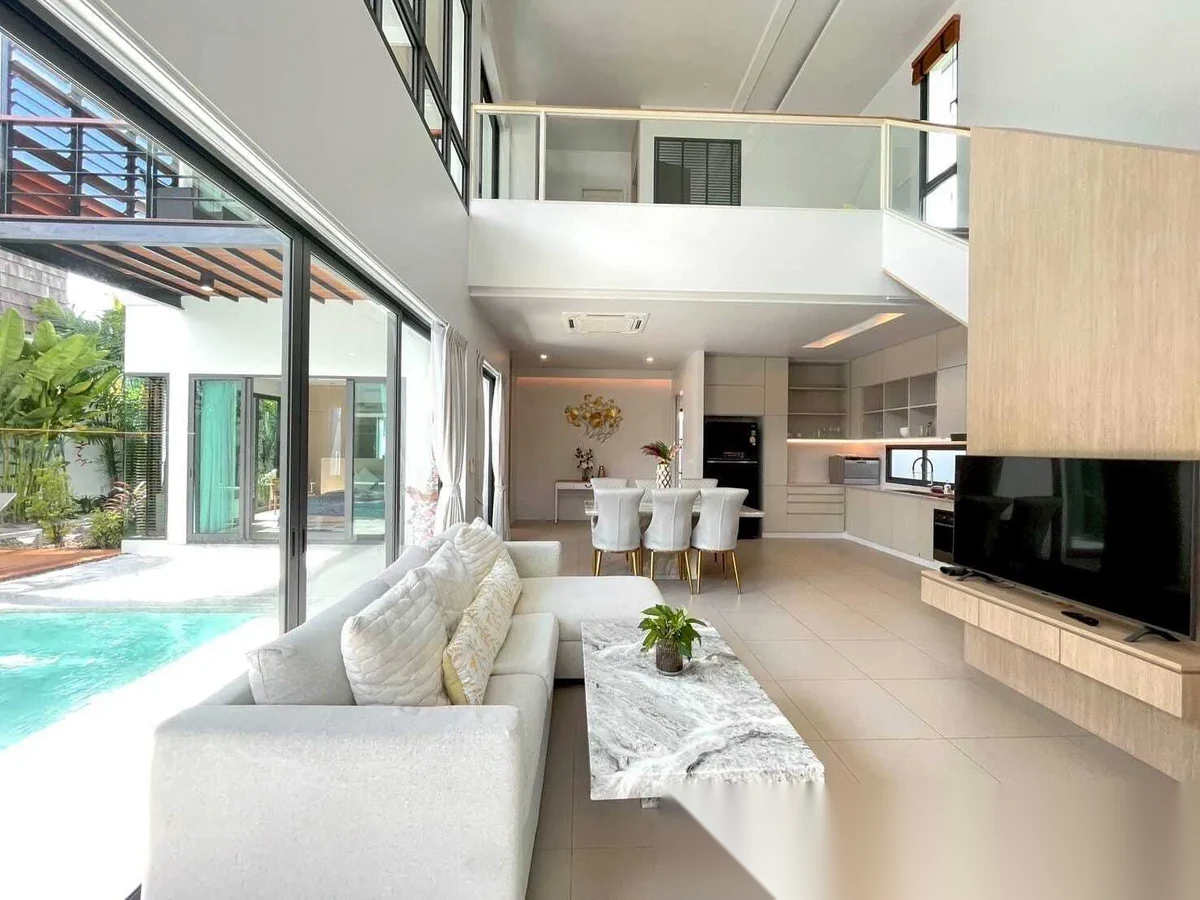 3 Bedroom Villa for rent at Vinzita Pool Villas complex · Si Sunthon · Pool View — photo 4