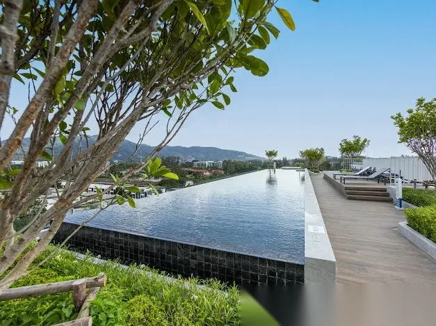 Апартаменты студия в ЖК Skypark Celeste Laguna · Чернг Тале / Bang Tao · Выход к бассейну — фото 15
