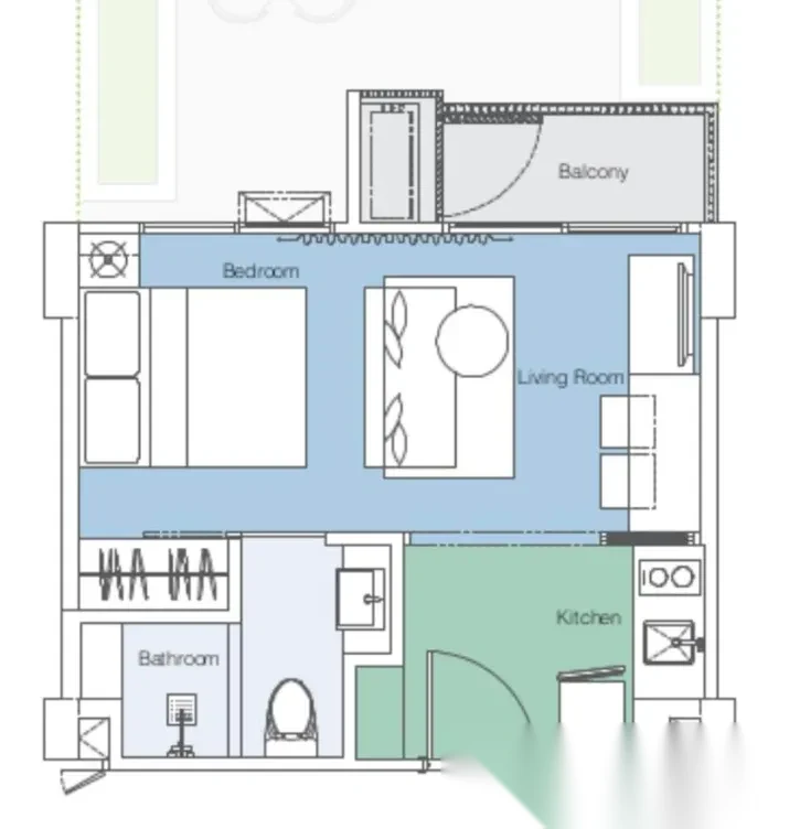 Апартаменты студия в ЖК Skypark Celeste Laguna · Чернг Тале / Bang Tao · Выход к бассейну — фото 16