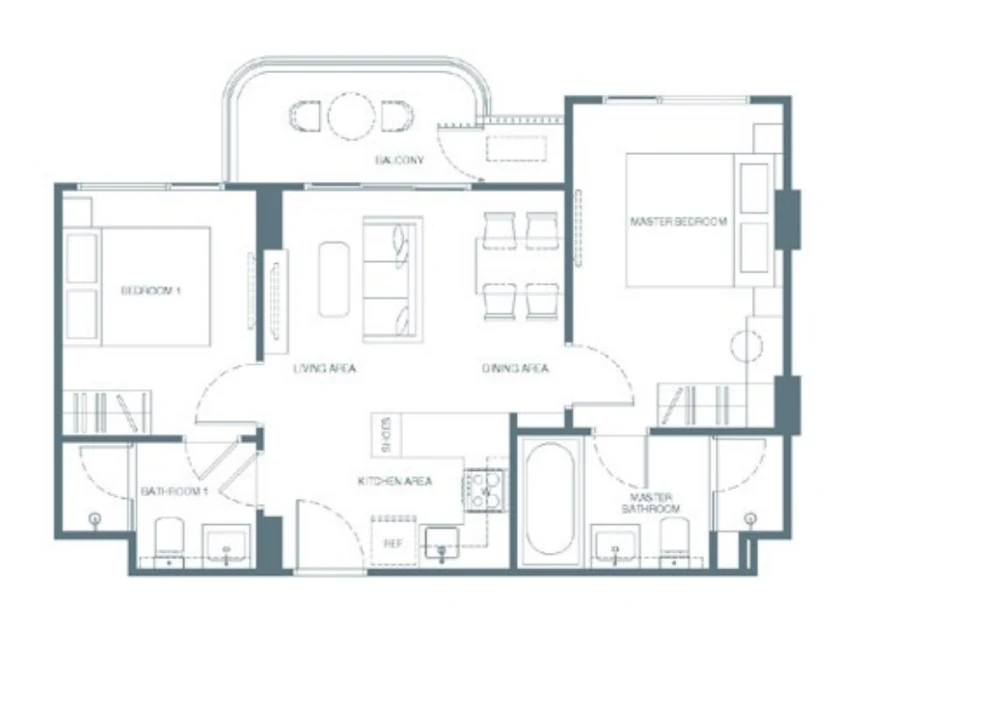 2 Bedroom Apartment for sale at CANVAS Cherngtalay complex · Choeng Thale · Lake View — photo 13