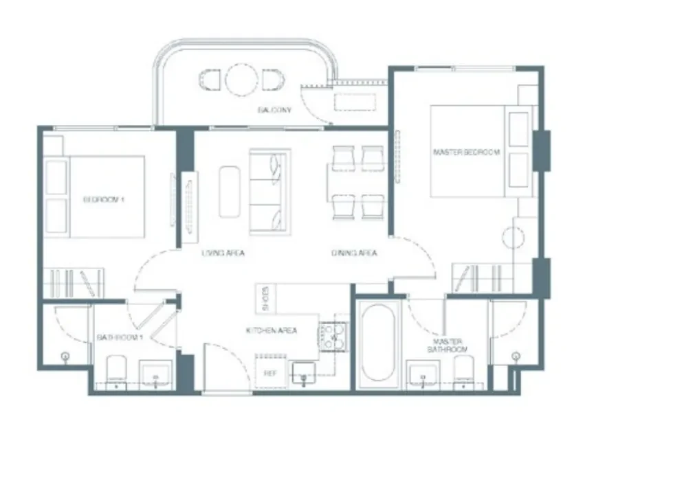 2 Bedroom Apartment for sale at CANVAS Cherngtalay complex · Choeng Thale · Lake View — photo 14