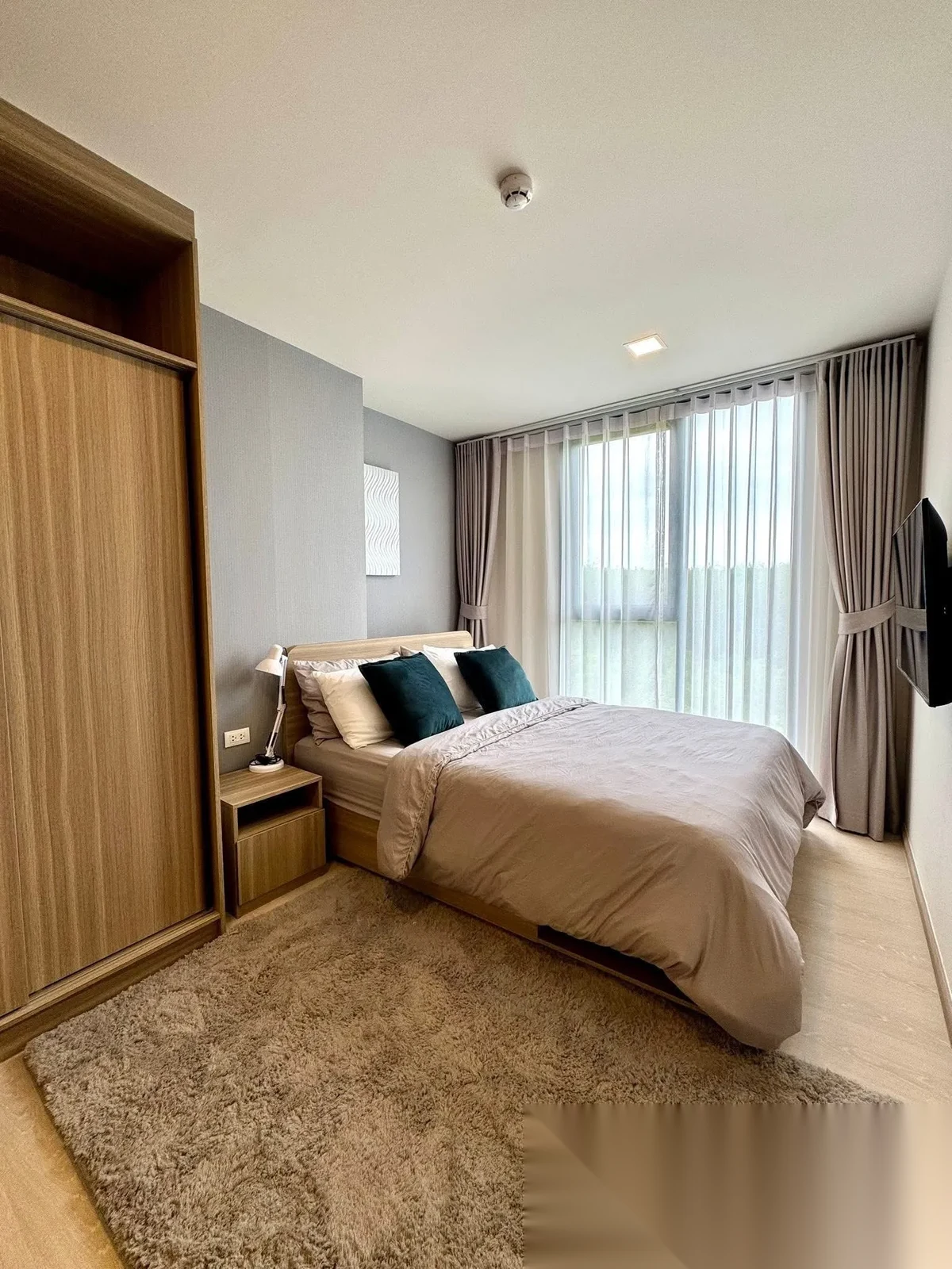 Апартаменты 2BR в ЖК The Base Rise · Вичит · Вид в сад — фото 11