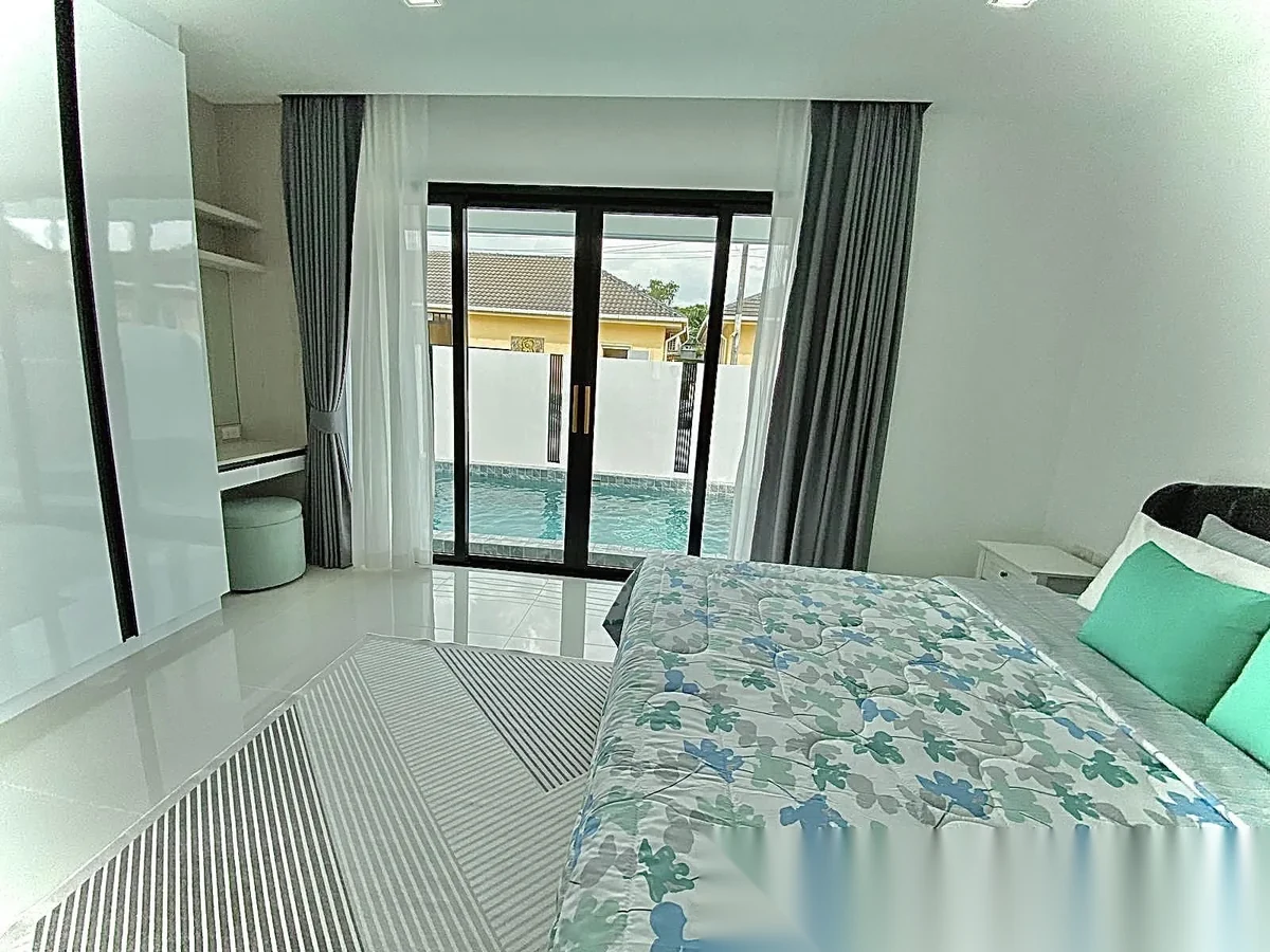 3 Bedroom Villa for rent at Ban Don Garden Home complex · Thep Krasattri · Pool View — photo 9