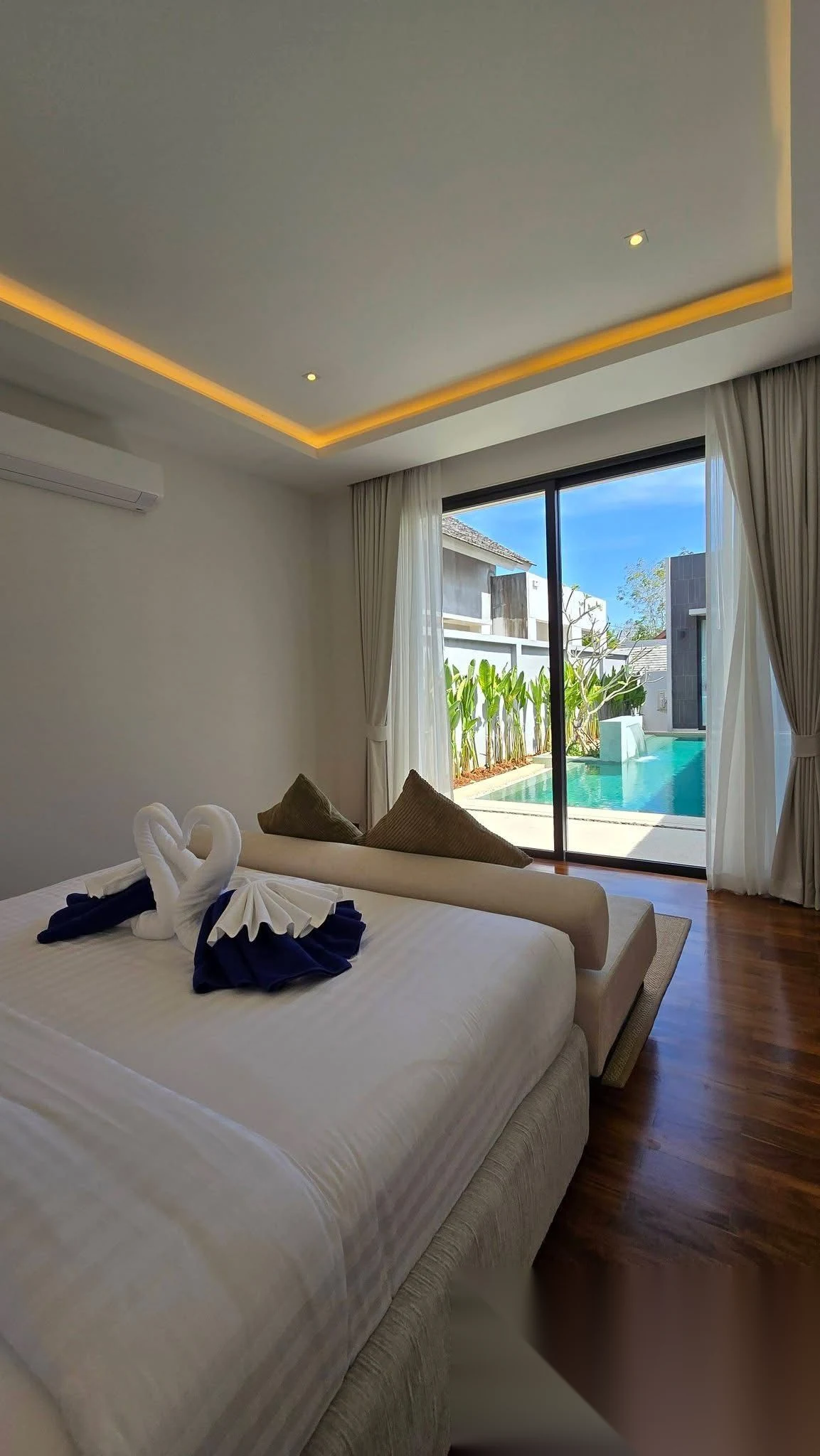 Вилла 3BR в комплексе Bougainvillea Villa · Си Сунтон · Вид на бассейн — фото 5