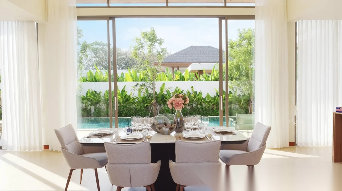 3 Bedroom Villa for rent at The Ozone Campus Villa complex · Thep Krasattri · Pool View — photo 4
