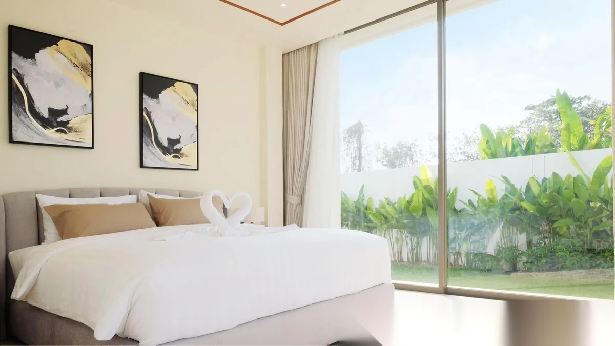 3 Bedroom Villa for rent at The Ozone Campus Villa complex · Thep Krasattri · Pool View — photo 10