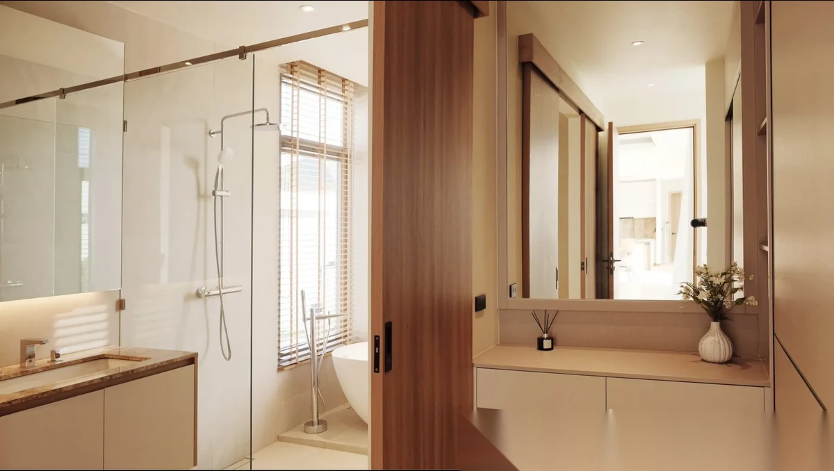3 Bedroom Villa for rent at The Ozone Campus Villa complex · Thep Krasattri · Pool View — photo 12