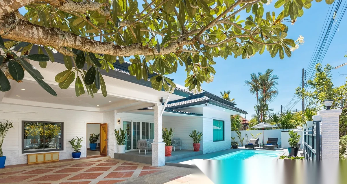 Дом 3BR в комплексе Permsap Villa · Си Сунтон · Вид на бассейн — фото 2