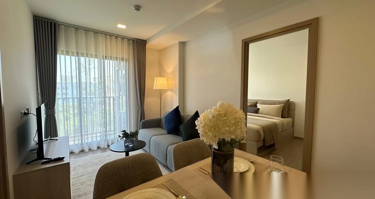 Апартаменты 2BR в ЖК THE BASE Bukit · Вичит · Вид в сад
