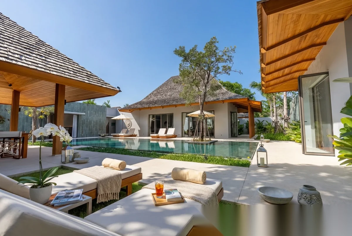 Вилла 4BR в комплексе Anchan Tropicana · Теп Красаттри · Вид на бассейн — фото 7