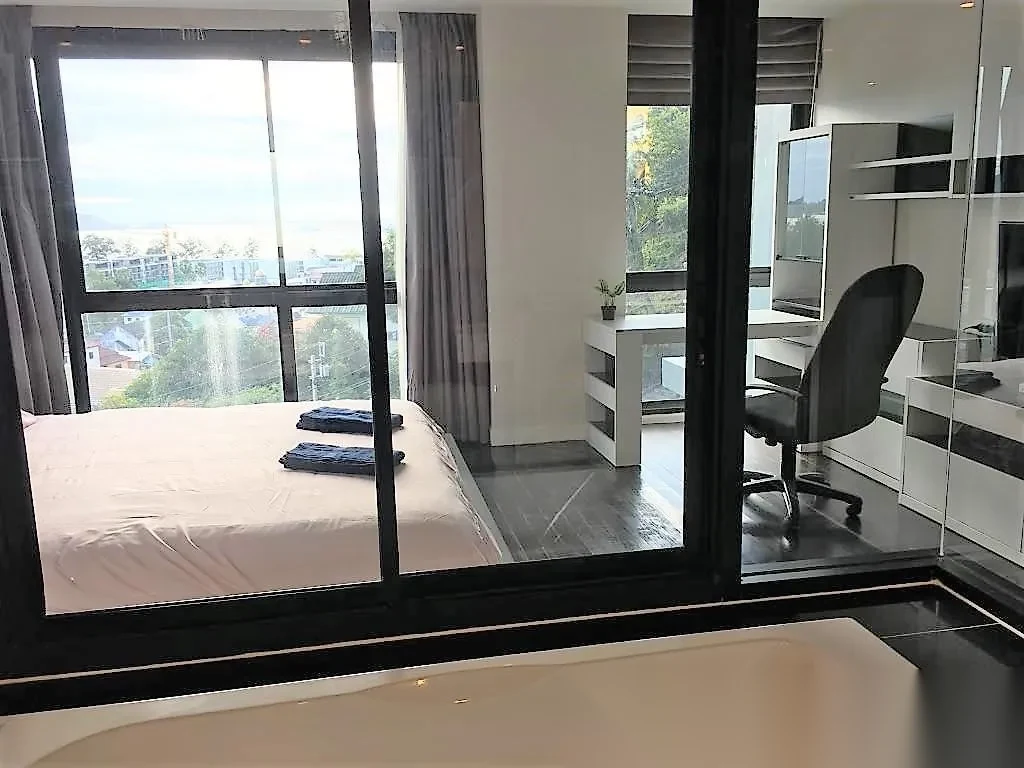 Апартаменты 1BR в ЖК The Unity Patong · Патонг · Частичный вид на море — фото 14