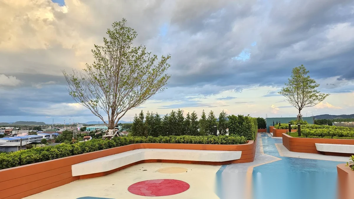 Studio Apartment for rent at The Cube Amaze complex · Si Sunthon · Pool View — photo 7