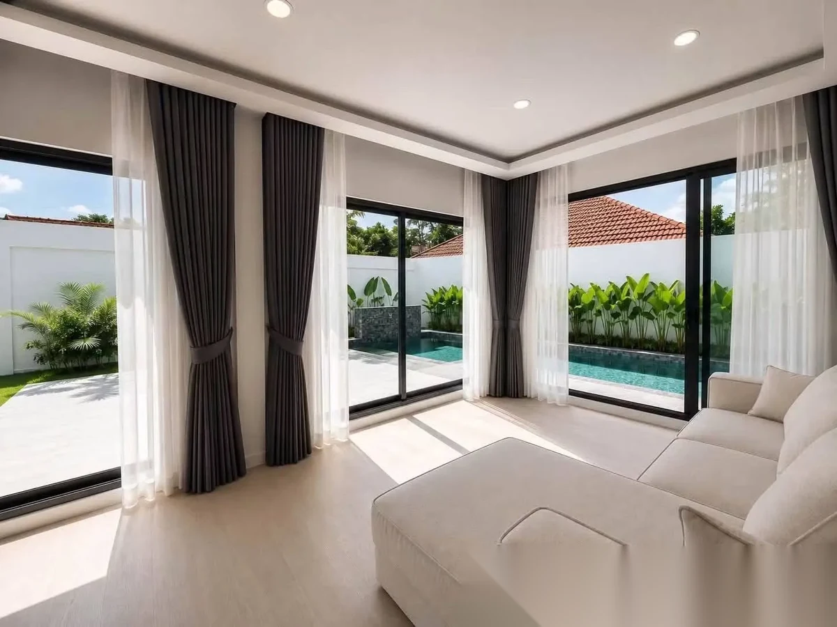 Вилла 4BR в комплексе Phuket Villa 2 · Вичит · Вид на бассейн — фото 7