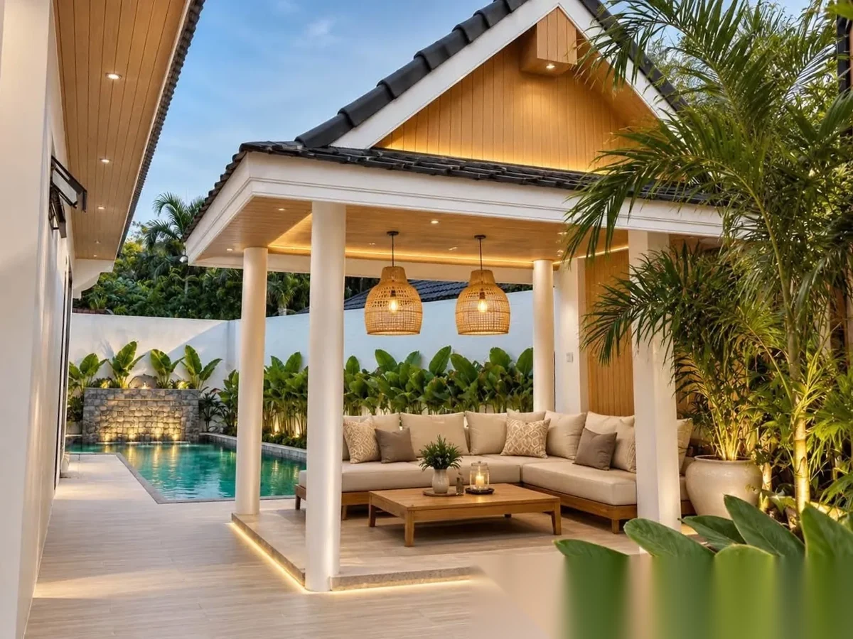 Вилла 4BR в комплексе Phuket Villa 2 · Вичит · Вид на бассейн — фото 11
