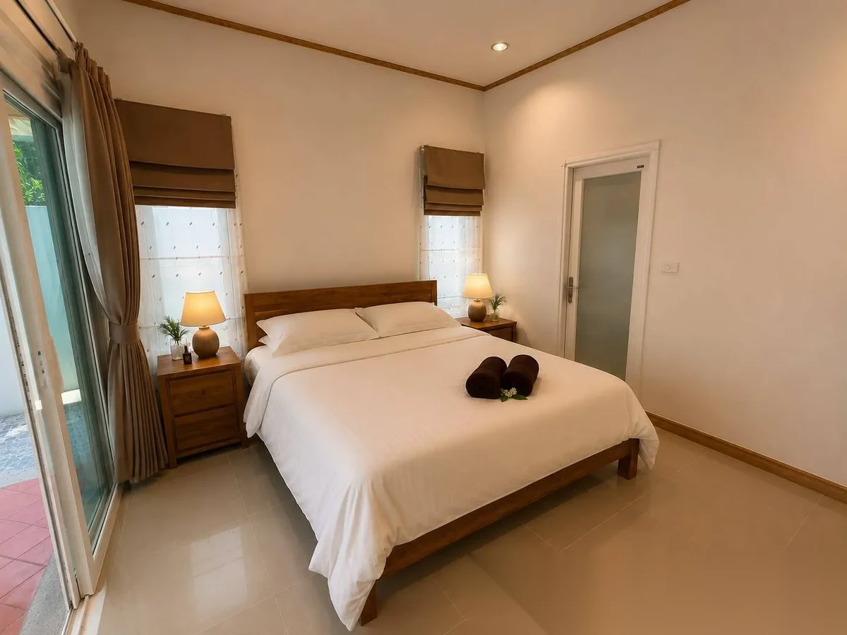 4 Bedroom Villa for rent at Permsap Villa complex · Si Sunthon · Pool View — photo 9