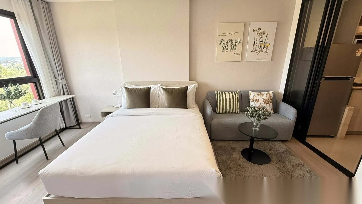 Апартаменты 1BR в ЖК THE BASE Bukit · Вичит · Вид на бассейн — фото 5
